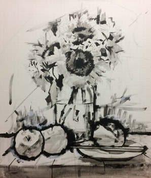 中村忠ニ　ひまわり　デッサン　貴重　希少 ひまわりの絵 - 絵画教室 CHULAPO - 絵画教室 CHULAPO(チュラポ)